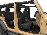 RedRock Custom Fit Front and Rear Seat Covers; Black (13-18 Jeep Wrangler JK 4-Door)