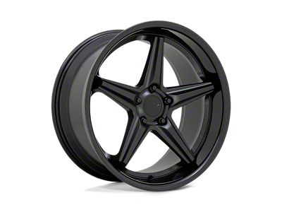 TSW Launch Matte Black with Gloss Black Lip 5-Lug Wheel; 19x8.5; 20mm Offset (05-15 Tacoma)