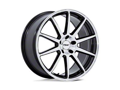 TSW Canard Gloss Black with Machined Face Wheel; 19x10.5; 25mm Offset (84-01 Jeep Cherokee XJ)