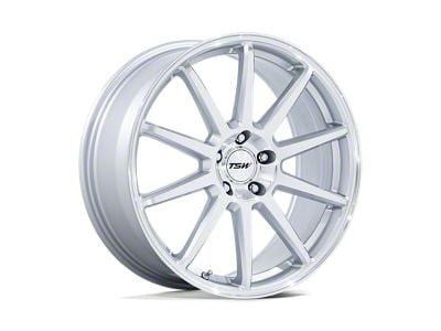 TSW Canard Gloss Silver with Machined Face Wheel; 19x9.5; 20mm Offset (84-01 Jeep Cherokee XJ)