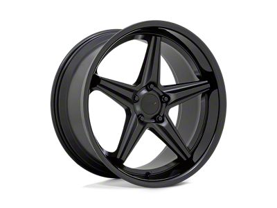 TSW Launch Matte Black with Gloss Black Lip Wheel; 19x8.5; 40mm Offset (84-01 Jeep Cherokee XJ)