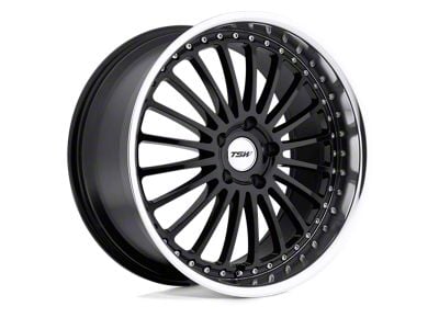 TSW Silverstone Gloss Black with Mirror Cut Lip Wheel; 18x9.5; 40mm Offset (84-01 Jeep Cherokee XJ)