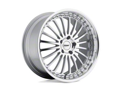 TSW Silverstone Silver with Mirror Cut Face and Lip Wheel; 17x8; 40mm Offset (84-01 Jeep Cherokee XJ)