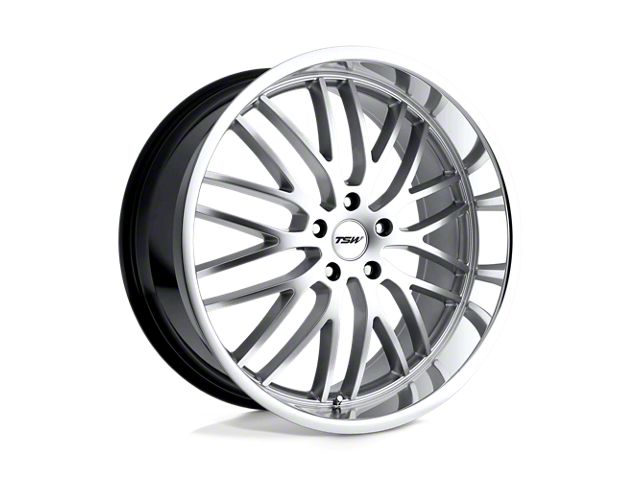 TSW Snetterton Hyper Silver with Mirror Cut Lip Wheel; 18x8 (14-23 Jeep Cherokee KL)