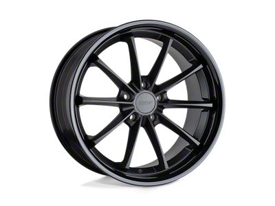 TSW Sweep Matte Black with Gloss Black Lip Wheel; 18x8.5; 40mm Offset (84-01 Jeep Cherokee XJ)