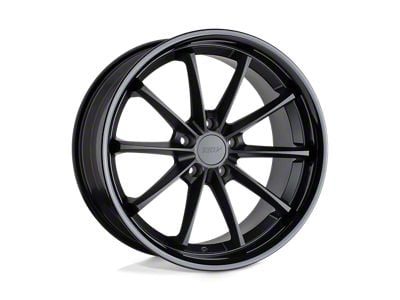 TSW Sweep Matte Black with Gloss Black Lip Wheel; 19x9.5; 20mm Offset (84-01 Jeep Cherokee XJ)