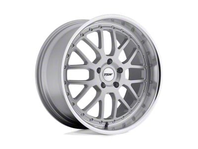 TSW Valencia Silver with Mirror Cut Lip Wheel; 17x8; 40mm Offset (84-01 Jeep Cherokee XJ)