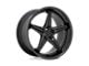 TSW Launch Matte Black with Gloss Black Lip Wheel; 19x9.5; 20mm Offset (93-98 Jeep Grand Cherokee ZJ)