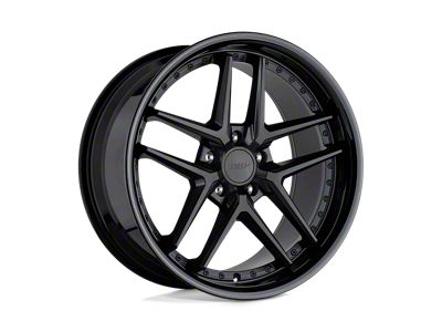 TSW Premio Matte Black with Gloss Black Lip Wheel; 19x9.5; 20mm Offset (93-98 Jeep Grand Cherokee ZJ)