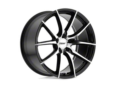 TSW Sprint Gloss Black with Mirror Cut Face Wheel; 19x8.5; 30mm Offset (93-98 Jeep Grand Cherokee ZJ)