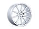 TSW Canard Gloss Silver with Machined Face Wheel; 19x9.5; 40mm Offset (93-98 Jeep Grand Cherokee ZJ)