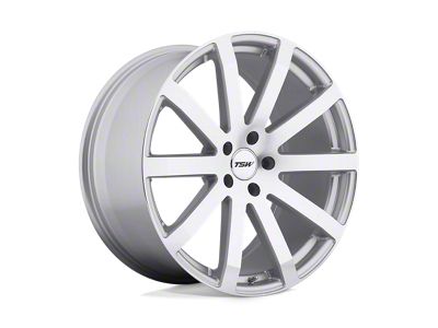 TSW Brooklands Silver with Mirror Cut Face Wheel; 18x9.5; 40mm Offset (97-06 Jeep Wrangler TJ)