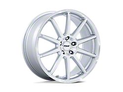 TSW Canard Gloss Silver with Machined Face Wheel; 19x10.5; 25mm Offset (87-95 Jeep Wrangler YJ)