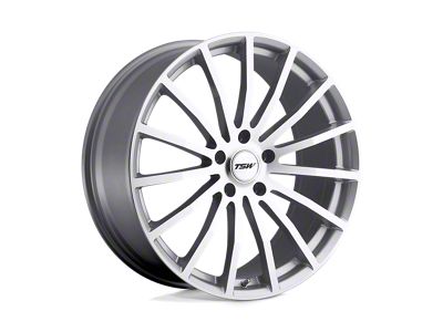 TSW Mallory Silver with Mirror Cut Face Wheel; 17x8; 40mm Offset (87-95 Jeep Wrangler YJ)