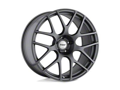 TSW Nurburgring Matte Gunmetal Wheel; 17x8; 35mm Offset (87-95 Jeep Wrangler YJ)