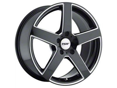 TSW Rivage Gloss Black with Milled Spoke Wheel; 20x10; 25mm Offset (87-95 Jeep Wrangler YJ)