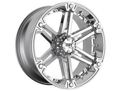 Tuff A.T. T01 Silver with Brushed Silver Face 6-Lug Wheel; 20x9; 10mm Offset (03-09 4Runner)