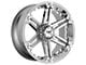 Tuff A.T. T01 Silver with Brushed Silver Face 6-Lug Wheel; 20x9; 10mm Offset (03-09 4Runner)