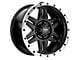 Tuff A.T. T16 Satin Black with Machined Beadlock 6-Lug Wheel; 20x9; 10mm Offset (03-09 4Runner)