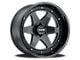 Tuff A.T. T1A Matte Black with Gloss Black Lip 6-Lug Wheel; 20x10; -19mm Offset (03-09 4Runner)