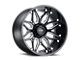 Tuff A.T. T3B Gloss Black with Milled Spokes 6-Lug Wheel; 24x14; -72mm Offset (03-09 4Runner)