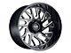 Tuff A.T. T4B Gloss Black Milled 6-Lug Wheel; 20x12; -45mm Offset (03-09 4Runner)