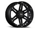 Tuff A.T. T01 Flat Black with Chrome Inserts 6-Lug Wheel; 20x9; 10mm Offset (04-15 Titan)