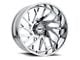 Tuff A.T. T4B Chrome 6-Lug Wheel; Left Directional; 22x12; -45mm Offset (04-15 Titan)