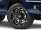 Tuff A.T. T01 Flat Black with Chrome Inserts 6-Lug Wheel; 20x9; -13mm Offset (05-15 Tacoma)