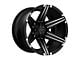 Tuff A.T. T12 Satin Black Milled with Brushed Inserts 6-Lug Wheel; 20x12; -45mm Offset (05-15 Tacoma)