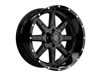 Tuff A.T. T15 Satin Black with Gloss Black Lip 6-Lug Wheel; 20x10; -19mm Offset (05-15 Tacoma)