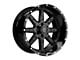 Tuff A.T. T15 Satin Black with Gloss Black Lip 6-Lug Wheel; 20x10; -19mm Offset (05-15 Tacoma)