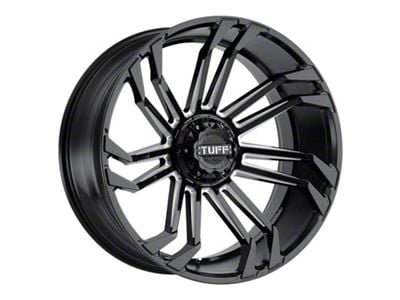 Tuff A.T. T21 Gloss Black Milled 6-Lug Wheel; 20x10; -19mm Offset (05-15 Tacoma)