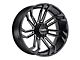 Tuff A.T. T21 Gloss Black Milled 6-Lug Wheel; 20x10; -19mm Offset (05-15 Tacoma)