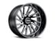 Tuff A.T. T2A Gloss Black with Milled Spokes 6-Lug Wheel; Right Directional; 22x12; -45mm Offset (05-15 Tacoma)