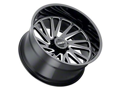 Tuff A.T. T2A Gloss Black Milled 6-Lug Wheel; 20x12; -45mm Offset (05-15 Tacoma)