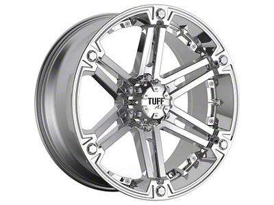 Tuff A.T. T01 Silver with Brushed Silver Face 6-Lug Wheel; 20x9; 10mm Offset (2024 Tacoma)