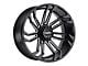 Tuff A.T. T21 Gloss Black Milled 6-Lug Wheel; 20x10; -19mm Offset (2024 Tacoma)