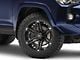 Tuff A.T. T01 Flat Black with Chrome Inserts 6-Lug Wheel; 20x9; -13mm Offset (10-24 4Runner)