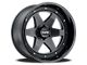 Tuff A.T. T1A Matte Black with Gloss Black Lip 6-Lug Wheel; 20x10; -19mm Offset (10-24 4Runner)