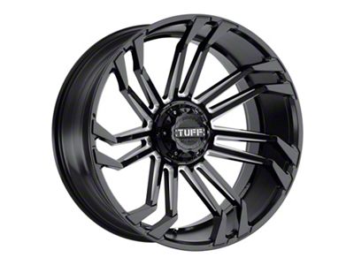 Tuff A.T. T21 Gloss Black Milled 6-Lug Wheel; 20x10; -19mm Offset (10-24 4Runner)