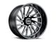 Tuff A.T. T2A Gloss Black with Milled Spokes 6-Lug Wheel; 26x14; -72mm Offset (10-24 4Runner)