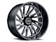 Tuff A.T. T2A Gloss Black Milled 6-Lug Wheel; 20x12; -45mm Offset (10-24 4Runner)