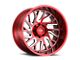 Tuff A.T. T4B Candy Red with Milled Spoke 6-Lug Wheel; Right Directional; 22x12; -45mm Offset (10-24 4Runner)