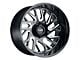 Tuff A.T. T4B Gloss Black Milled 6-Lug Wheel; 20x12; -45mm Offset (10-24 4Runner)