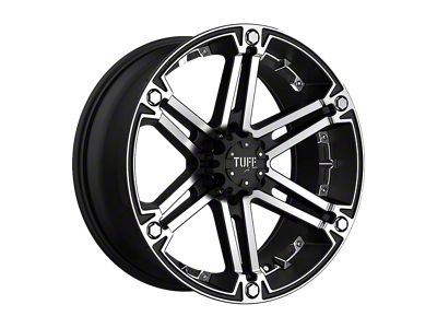 Tuff A.T. T01 Flat Black with Machined Face Wheel; 20x9 (20-24 Jeep Gladiator JT)