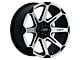 Tuff A.T. T05 Flat Black with Machined Face Wheel; 22x10 (22-24 Jeep Grand Cherokee WL)