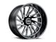 Tuff A.T. T2A Gloss Black with Milled Spokes Wheel; 22x12 (22-24 Jeep Grand Cherokee WL)
