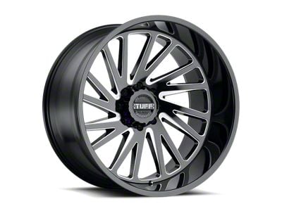 Tuff A.T. T2A Gloss Black with Milled Spokes Wheel; 26x14 (22-24 Jeep Grand Cherokee WL)