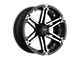 Tuff A.T. T01 Flat Black with Machined Face Wheel; 17x8 (99-04 Jeep Grand Cherokee WJ)